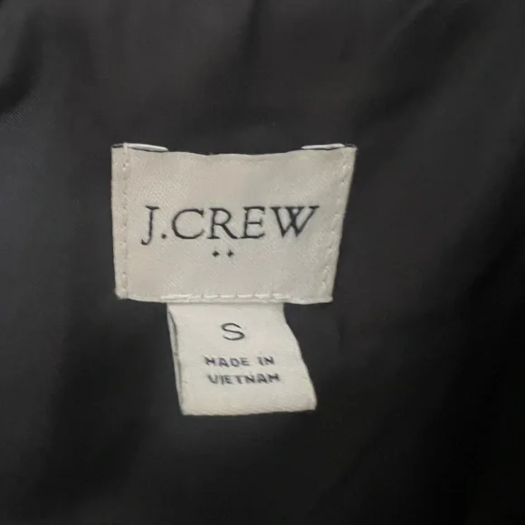 J Crew Black Quilted Coat, Womens Small - Picture 7 of 7